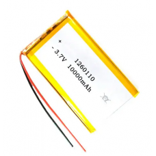 Акумулятор LP1260110 10000 mAh, 3,7V з проводами Акумулятор LP1260110 10000 mAh, 3,7V з проводами