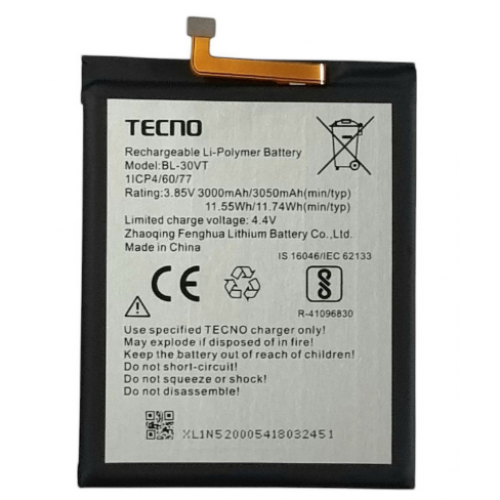 Акумулятор для Tecno BL-30VT Pop 1S Pro 3050mAh Акумулятор для Tecno BL-30VT Pop 1S Pro 3050mAh