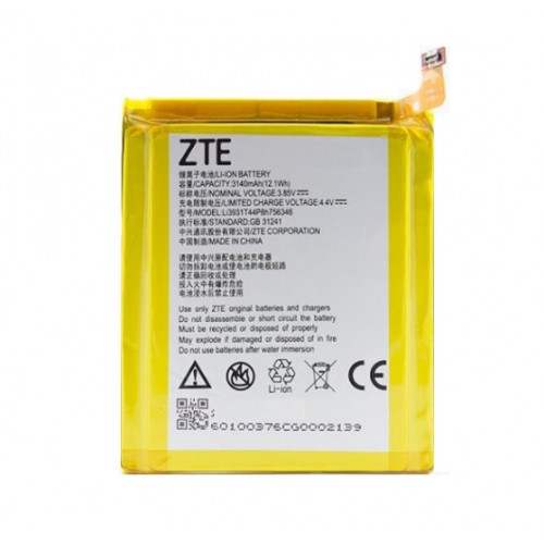 Батарея ZTE Li3931T44p8h756346 (3140mAh) / Li3933T44p8h756346 (3320mAh) Axon 7, A2017, GRAND X 4 [Original PRC]