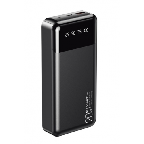 Універсальна мобільна батарея Power Bank XO PR192 PD20W/QC18W digital light display 20000 mAh (чорний) Універсальна мобільна батарея Power Bank XO PR192 PD20W/QC18W digital light display 20000 mAh (чорний)