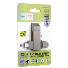 USB флеш-накопичувач Hoco UD15 Clever USB3.2 256GB Type-C (Сiрий)