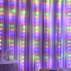 Світодіодна гірлянда USB штора RGB, 3x3 м, 8 режимів, з пультом