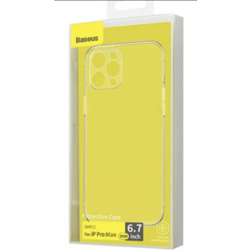 Чохол-накладка TPU Baseus Simple для iPhone 12 Pro Max (6.7")- прозорий