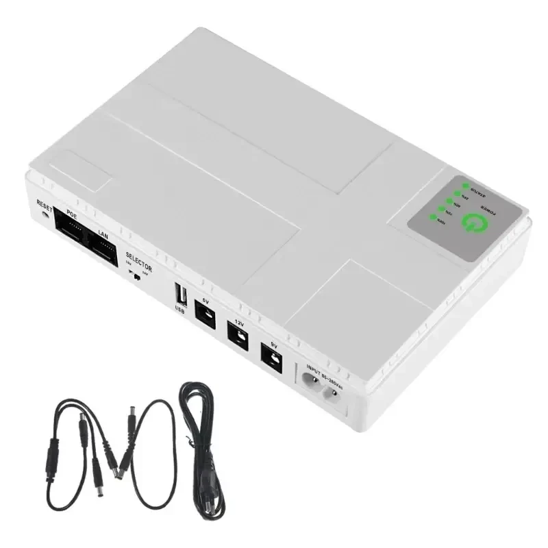 UPS для мережевого обладнання  DC1018P 12V/ 9V/ 5V 10400 mAh білий